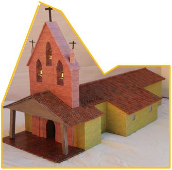 Maquette de l'église de Bretx