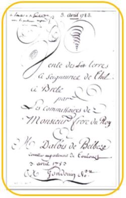 acte de Vente -Dalbis