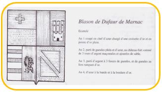 Armoirie de Dufaur de Marnac