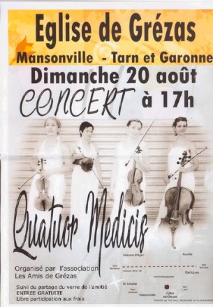 Concert Grézas-affiche de l'Orchestre