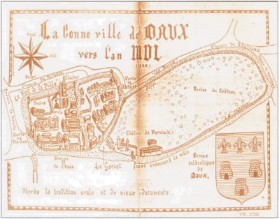 Plan de Daux vers 1500